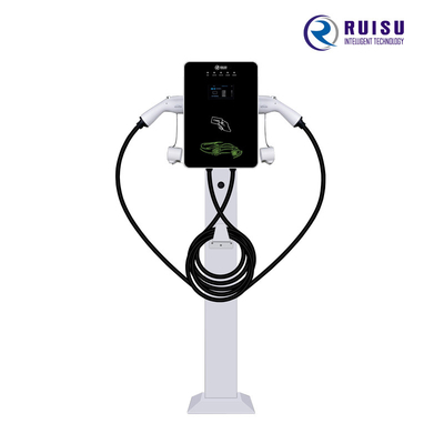 14KW 32A AC EV Ladegerät Einphasig Typ 2 Bodenständer mit 5m Kabel