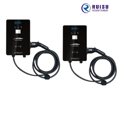 Wandmontiertes AC EV-Ladegerät 32A Typ 2 Tragbares Evse mit LCD-Display